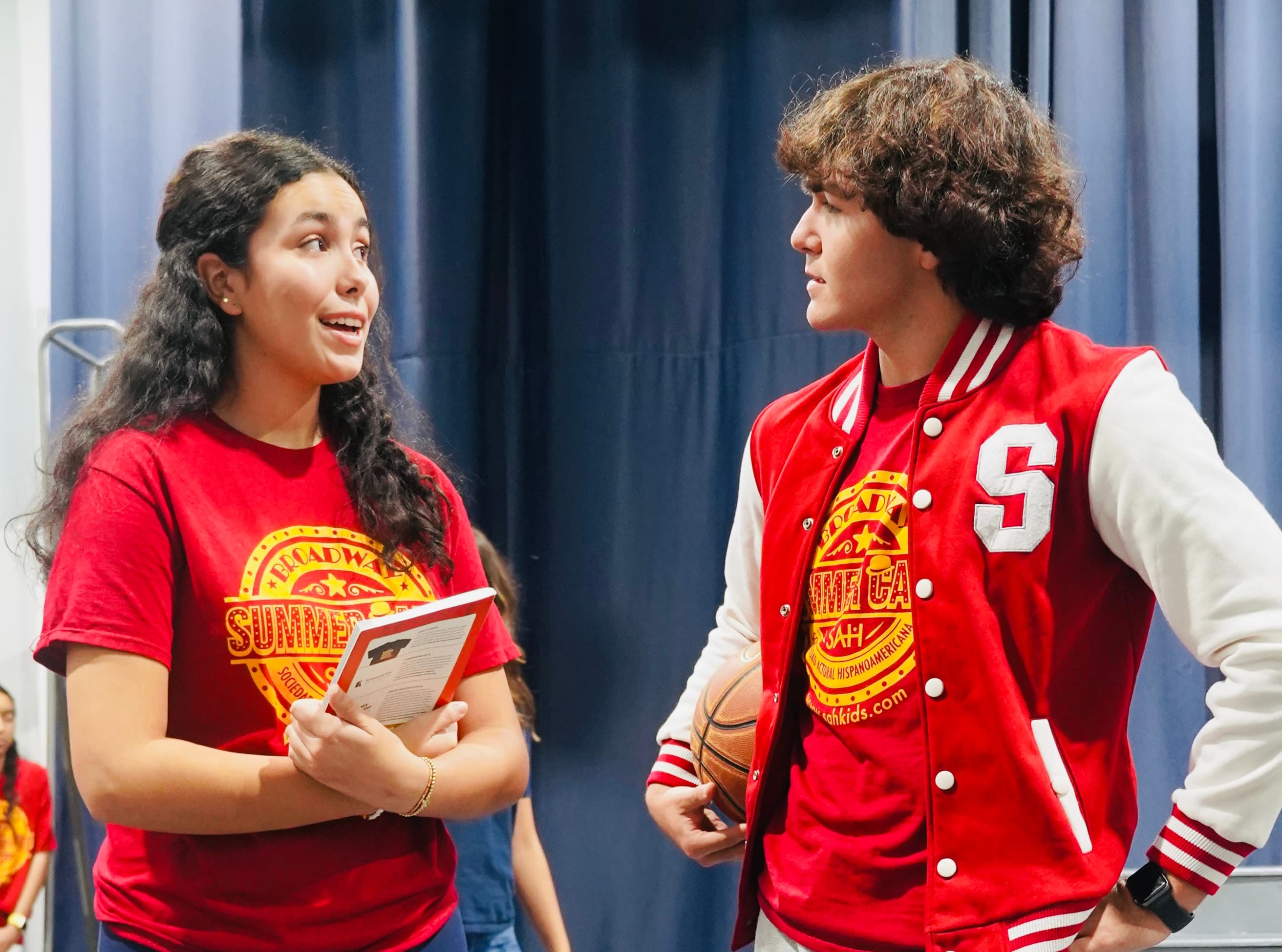 SAH Teens students rehearsing an improv scene